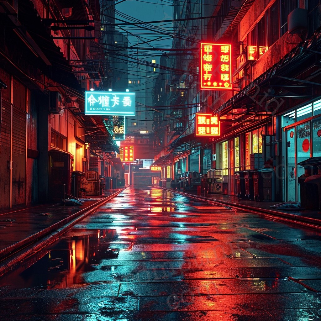 Retro-futuristic 1980s neon-lit city street prompt generate Midjourney how